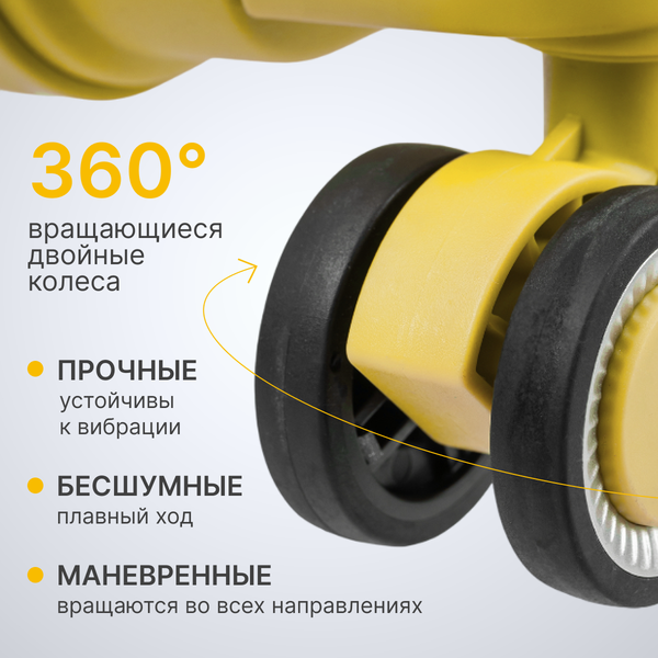 Изображение товара Чемодан на колесах DoubleW YF-PP02.1 (M, желтый)