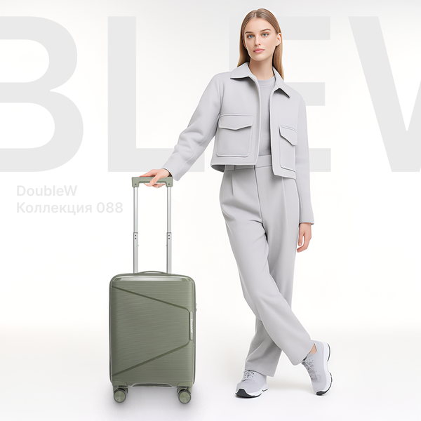 Изображение товара Чемодан на колесах DoubleW 088 (S, олива)