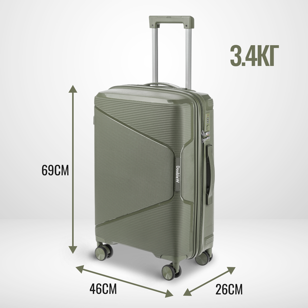 Изображение товара Чемодан на колесах DoubleW 088 (M, олива)