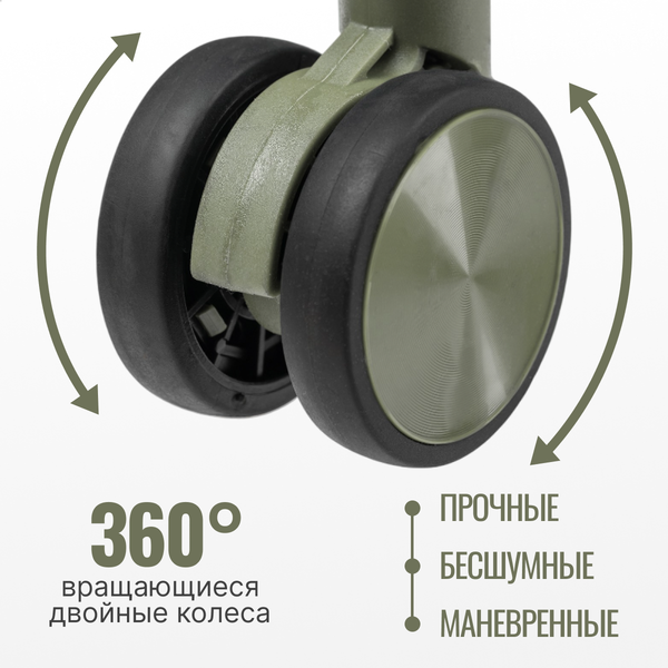 Изображение товара Чемодан на колесах DoubleW 088 (M, олива)