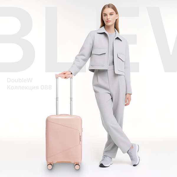 Изображение товара Чемодан на колесах DoubleW 088 (S, пудровый)