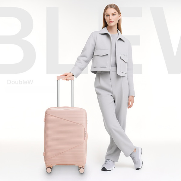 Изображение товара Чемодан на колесах DoubleW Nexo (M, пудровый)