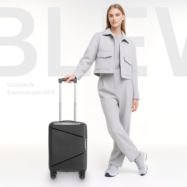 Изображение товара Чемодан на колесах DoubleW 088 (S, черный)