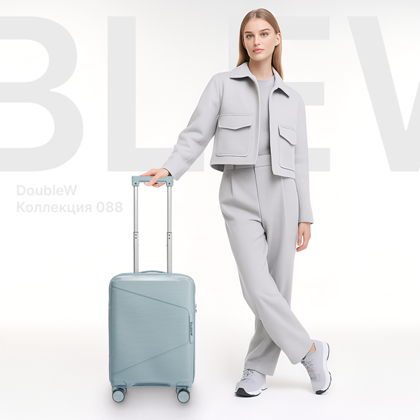 Изображение товара Чемодан на колесах DoubleW 088 (S, светло-голубой)