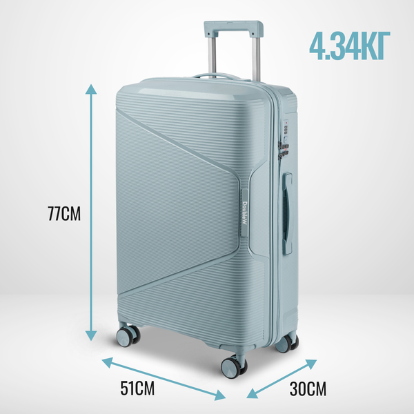 Изображение товара Чемодан на колесах DoubleW 088 (L, светло-голубой)