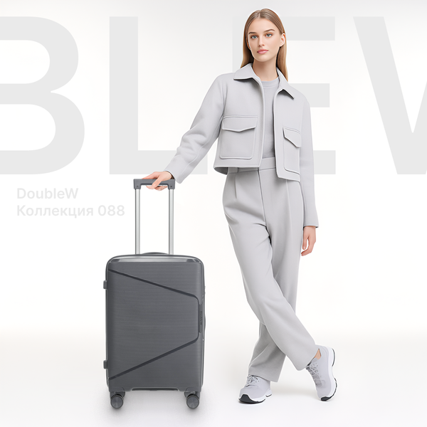Изображение товара Чемодан на колесах DoubleW 088 (M, графитовый)