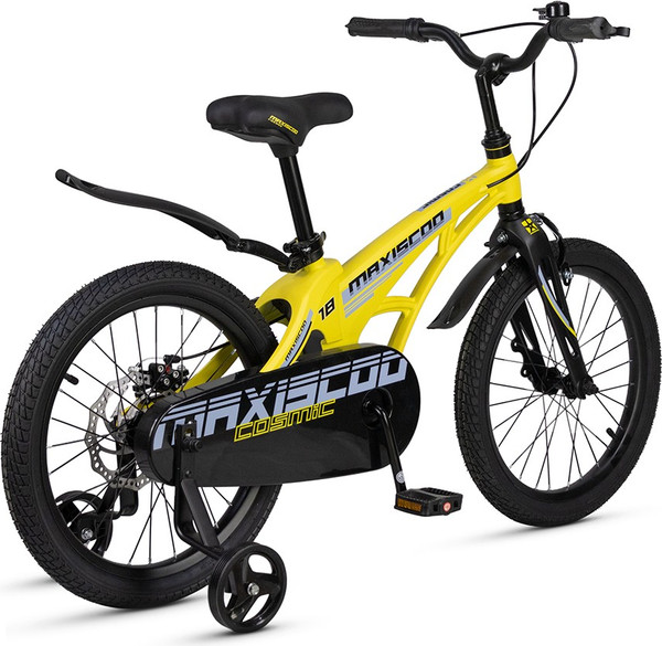 Изображение товара Детский велосипед Maxiscoo Cosmic Стандарт 18 2025 / MSC-C1841 (желтый)
