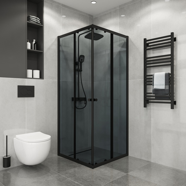 Изображение товара Душевой уголок Niagara Eco NG-1008-14QT 80x80x190 (черный/стекло тонированное)