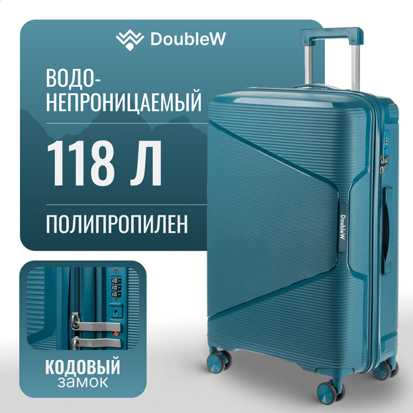 Изображение товара Чемодан на колесах DoubleW 088 (L, синий)