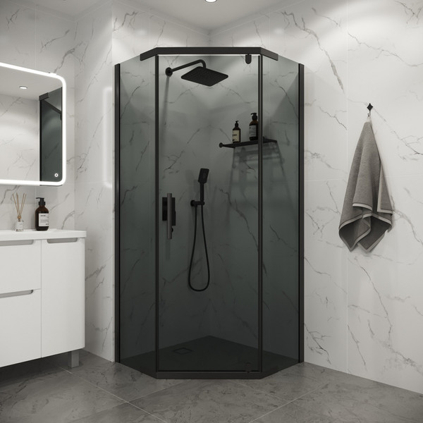 Изображение товара Душевой уголок Niagara Eco NG-1010-14DT 100x100x190 (черный/стекло тонированное)