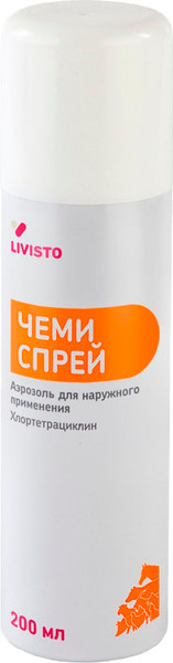 Изображение товара Антисептическое средство для животных Livisto Чеми (200мл)