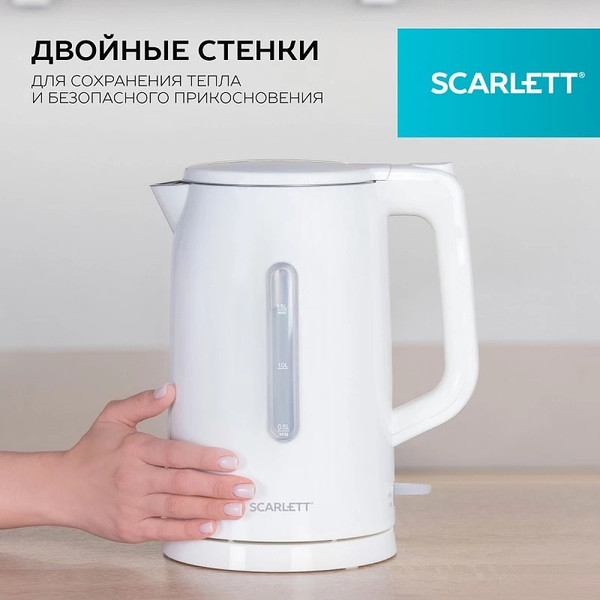 Изображение товара Электрочайник Scarlett SC-EK21S31 (белый)