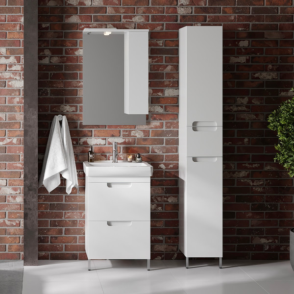 Изображение товара Тумба под умывальник Belux Мадейра Н 55-02 (1, белый глянцевый)