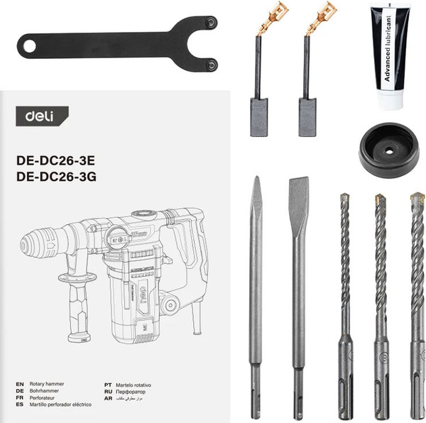 Изображение товара Профессиональный перфоратор Deli EDE-DC26-3E (черный)