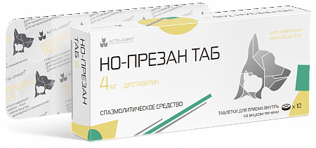Изображение товара Таблетки противовоспалительные для животных Nita-Farm Но-презан 4мг (10шт)