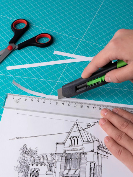 Изображение товара Коврик для резки Малевичъ 195335 (бирюзовый)