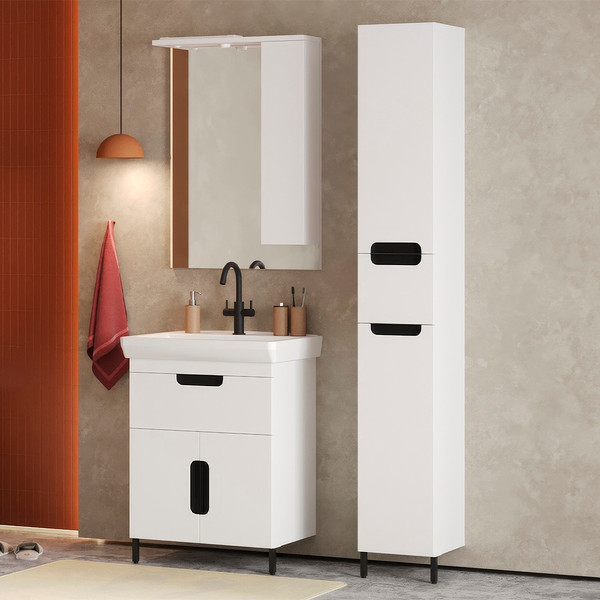 Изображение товара Тумба под умывальник Belux Мадейра Н 65-01 (1, белый глянцевый)