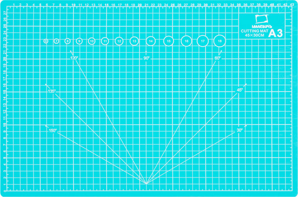 Изображение товара Коврик для резки Малевичъ 195334 (бирюзовый)
