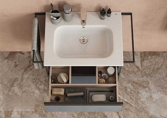 Изображение товара Тумба под умывальник Roca Domi 58.5 / ZRU9307867 (подвесная, синий матовый)