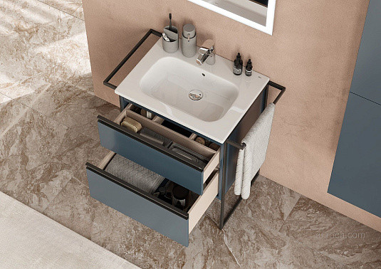 Изображение товара Тумба под умывальник Roca Domi 58.5 / ZRU9307867 (подвесная, синий матовый)