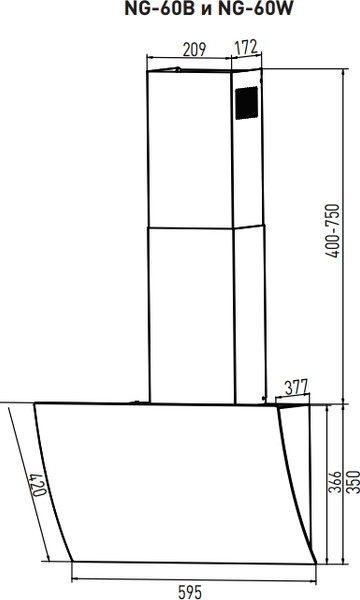 Изображение товара Вытяжка наклонная Making Oasis Everywhere NG-60W