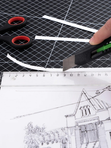 Изображение товара Коврик для резки Малевичъ 195327 (черный/серый)