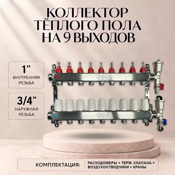 Изображение товара Коллекторная группа отопления Comfort Factor MFB9