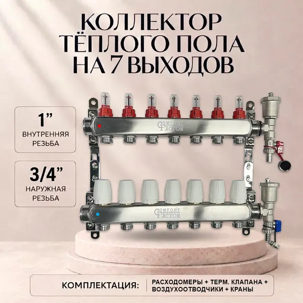Изображение товара Коллекторная группа отопления Comfort Factor MFB7