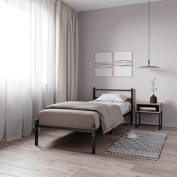 Изображение товара Двуспальная кровать Князев Мебель Калабрия 1 КЛ1.80.200.Ч (черный муар)