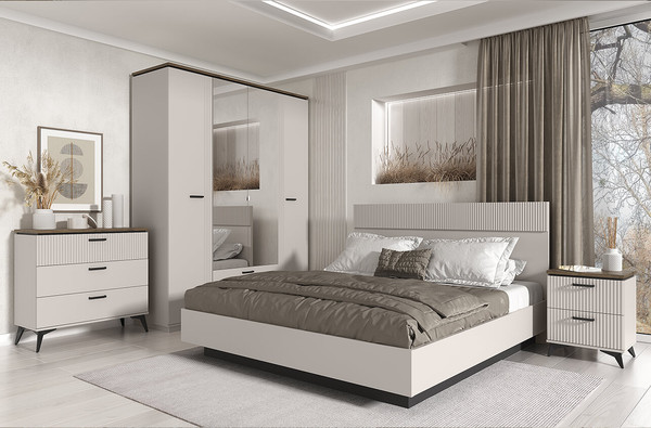 Изображение товара Прикроватная тумба Anrex Vinati 2S (персидский жемчуг/амарок)