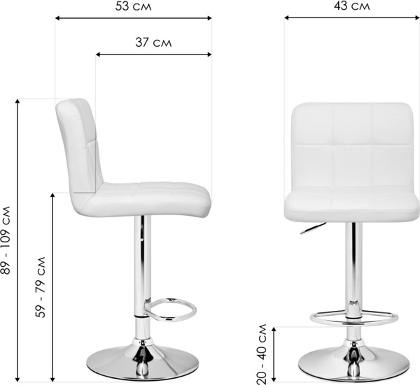Изображение товара Стул барный Woodville Paskal (черный/хром)