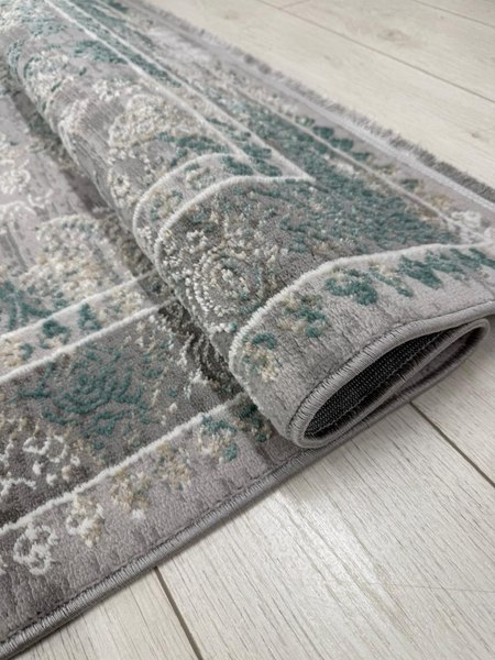 Изображение товара Ковер Radjab Carpet Афина Прямоугольник 9008A / 12804RK (3x4, Grey/Green)