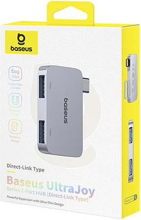 Изображение товара USB-хаб Baseus UltraJoy Direct-Link Type / B0005280E811-00 (серый)