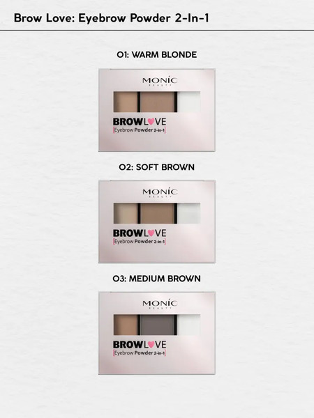 Изображение товара Тени для бровей Monic Beauty Brow Love тон 01 Warm Blonde