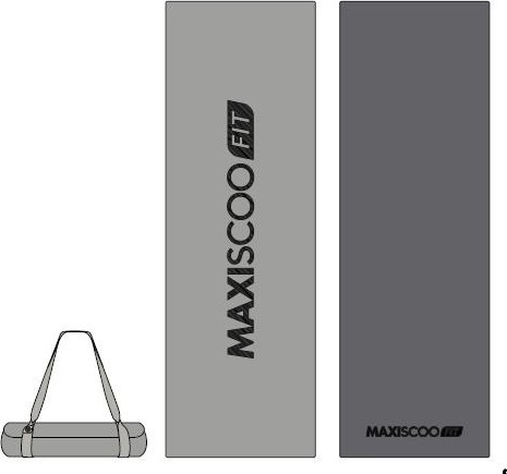 Изображение товара Коврик для йоги и фитнеса Maxiscoo Fit С ремешком / MSF-FR-300524-6-GR (серый)