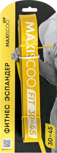 Изображение товара Эспандер Maxiscoo Fit 30-45кг / MSF-FR-320524-3045-YL (серый/желтый)