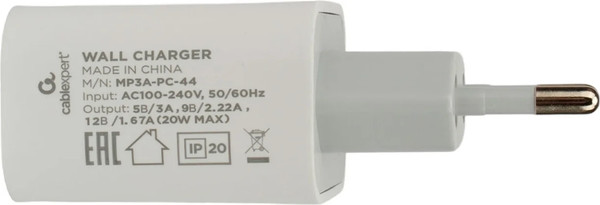 Изображение товара Адаптер питания сетевой Cablexpert MP3A-PC-44 (белый)