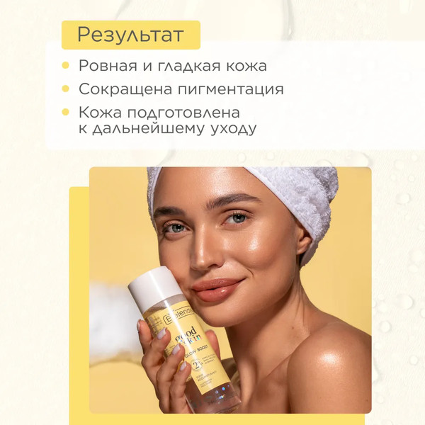 Изображение товара Тоник для лица Bielenda Good Skin Glow Boost с гликол. кислотой, вит С и ферул. кислотой (200мл)
