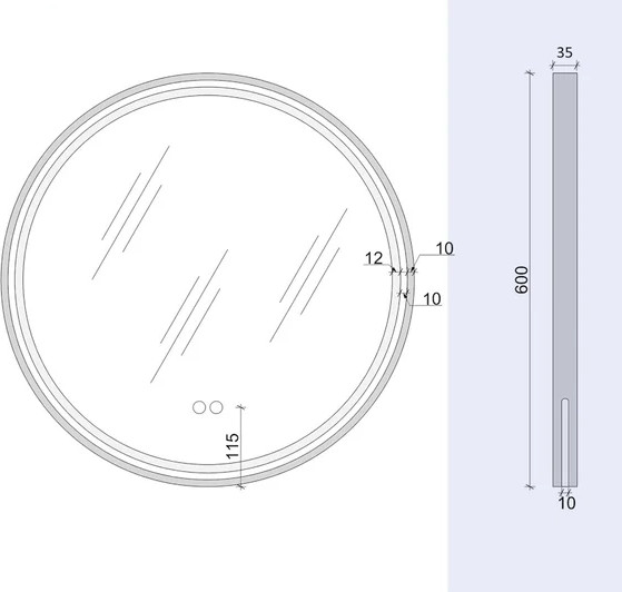 Изображение товара Зеркало Teymi Lina Supernova Gold D60 / T20121