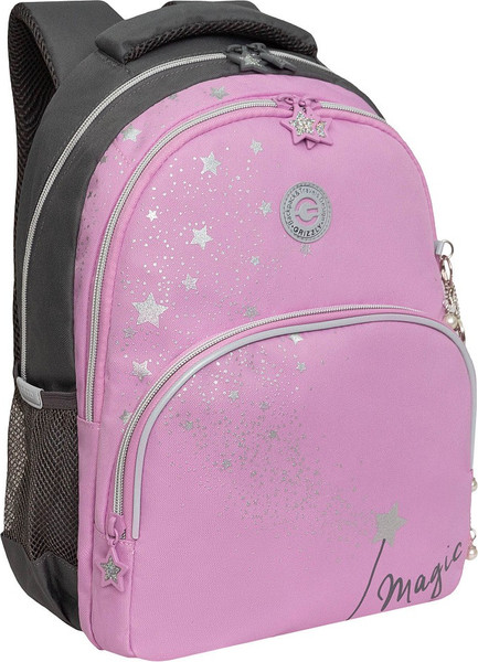 Изображение товара Школьный рюкзак Grizzly RG-560-2 (серый/розовый)