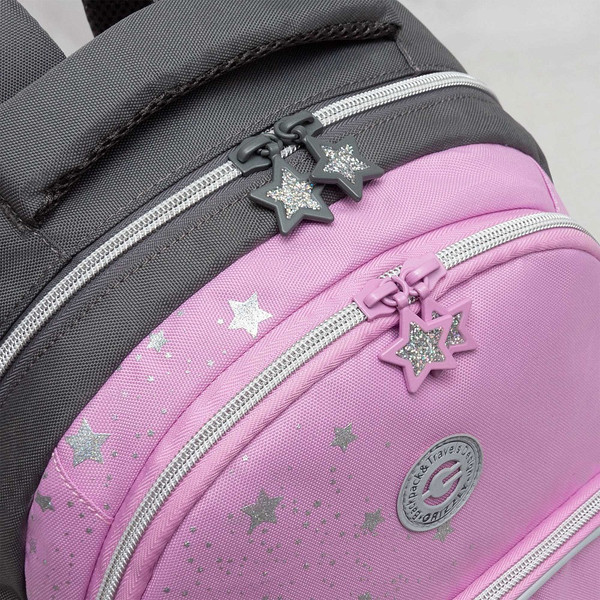 Изображение товара Школьный рюкзак Grizzly RG-560-2 (серый/розовый)