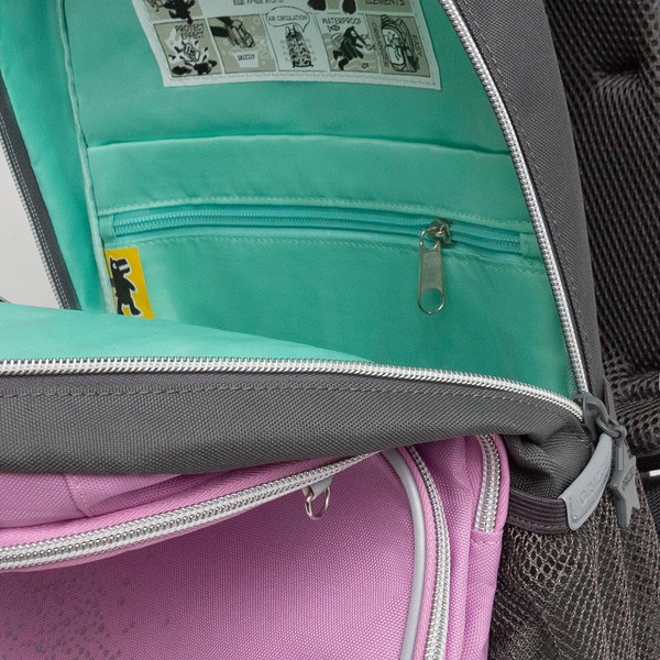 Изображение товара Школьный рюкзак Grizzly RG-560-2 (серый/розовый)