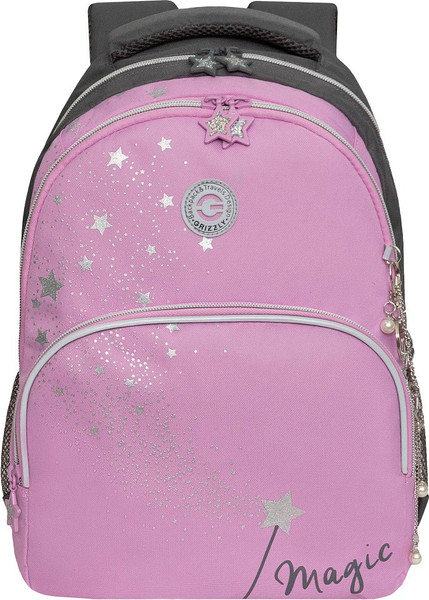 Изображение товара Школьный рюкзак Grizzly RG-560-2 (серый/розовый)