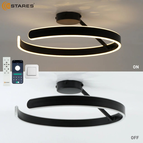 Изображение товара Потолочный светильник Estares Madera 80W R-APP-500x170-BLACK/WHITE-220-IP20