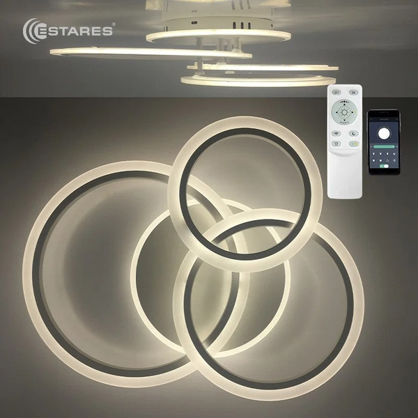 Изображение товара Люстра Estares Sonne 90W 4R-APP-590x525x110-WHITE/WHITE-220-IP20