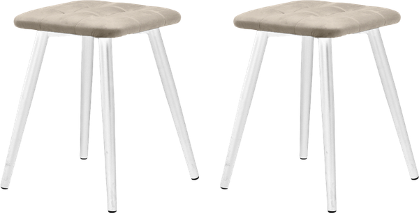 Изображение товара Набор табуретов Памир Атлант F06 (2шт, светло-бежевый/белая опора)