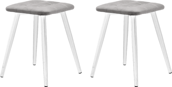 Изображение товара Набор табуретов Памир Атлант F81 (2шт, светло-серый/белая опора)