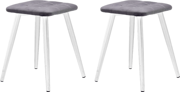 Изображение товара Набор табуретов Памир Атлант F83 (2шт, серый/белая опора)