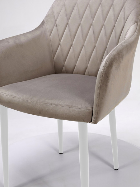 Изображение товара Стул Памир Марсель F08 (бежевый/белая опора, поворотный)