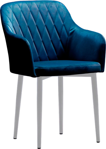 Изображение товара Стул Памир Марсель F77 (синий/белая опора, поворотный)